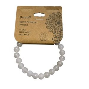 NWT Rose Quartz Beaded Bracelet | Healing Crystal | 8mm Stretch